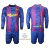 Maglia da Calcio a Maniche Lunghe Barcellona Alternativa 2021-22 per Bambino